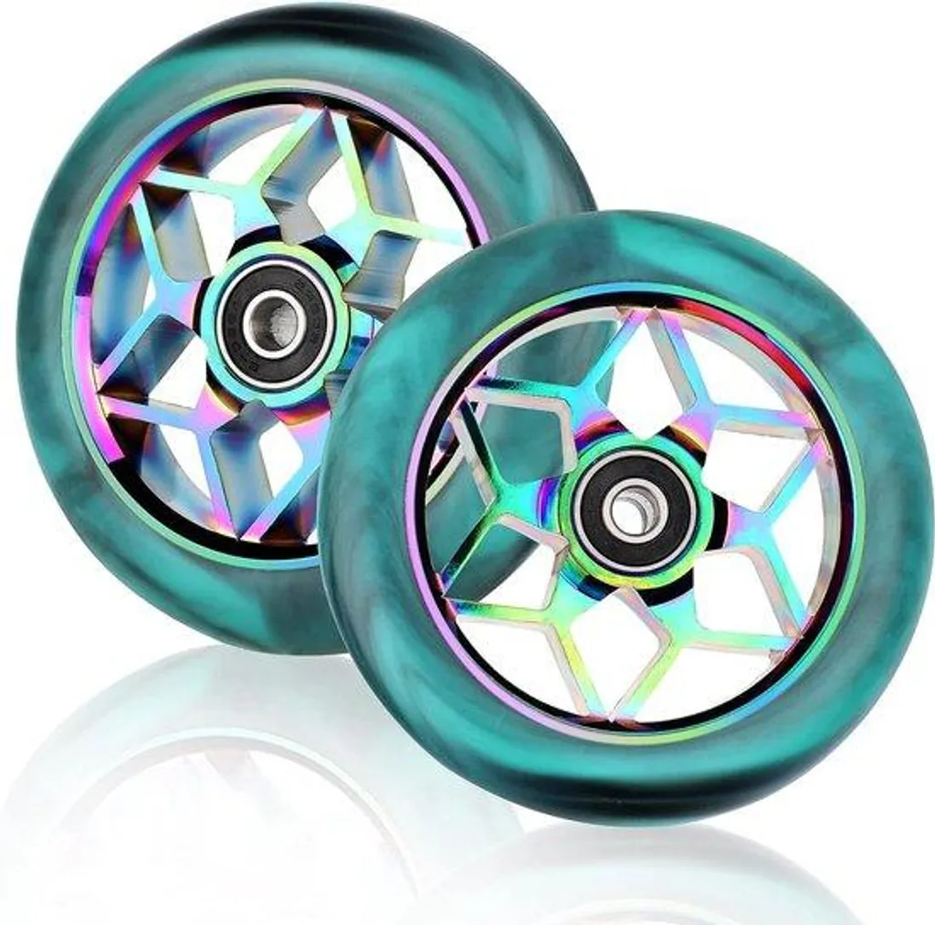 Roues trottinette 110 mm anti-vibration ABEC-9 pour une glisse fluide