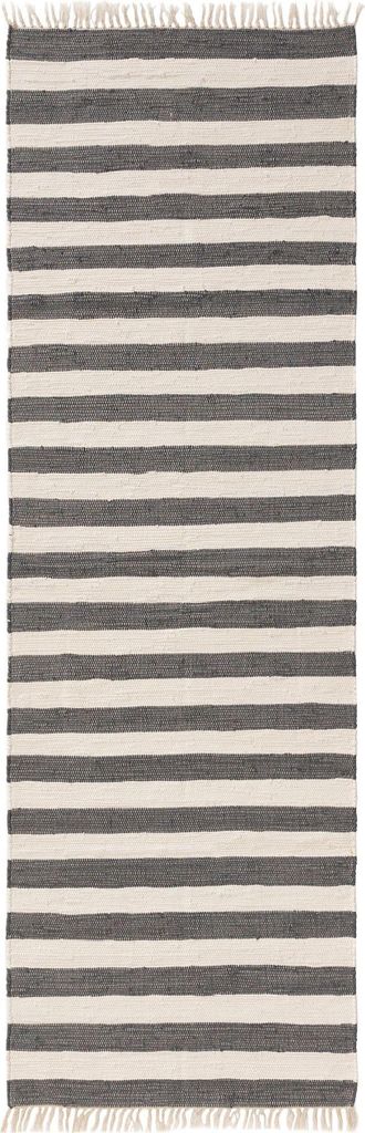 benuta tappeto in cotone Tom Grigio/Bianco 70x200 cm Immagine del prodotto 