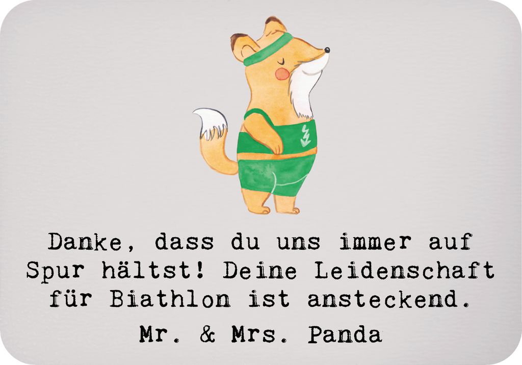 Mr. & Mrs. Panda Kühlschrankmagnet Biathlon Trainerin - Grau Pastell - Geschenk, haftmagnet, Danksagung, zettelhalter, Teamgeist Trainer, magnet, ...