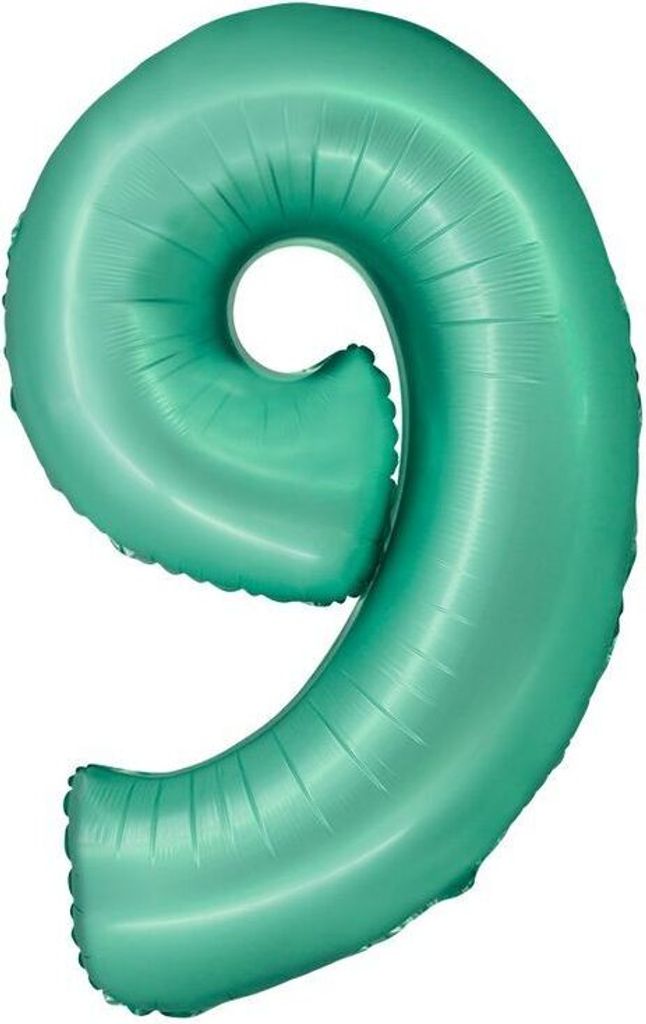 XL Folienballon mint matt Zahl 9