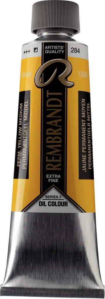 Peinture Huile Rembrandt Jaune Moyen 284 en 150ml pour Grands Formats