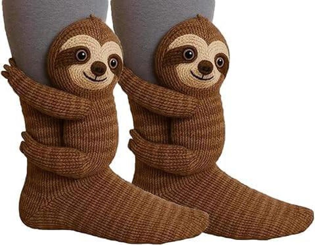 ASKSA Chaussettes tricotées 3D avec animaux Chaussettes Image du produit 