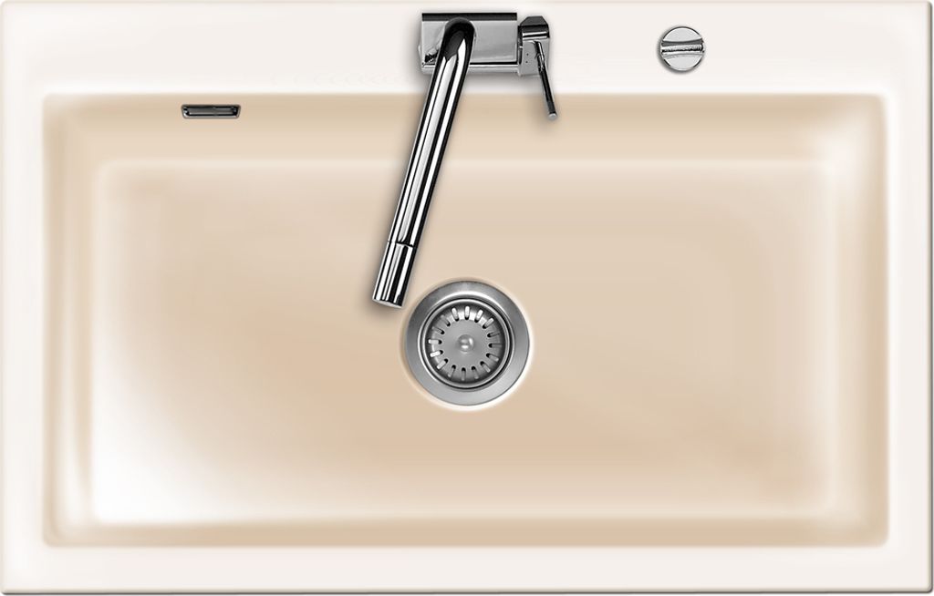 Spüle KeraDomo MERA 80 Magnolie mit Excenterbedienung