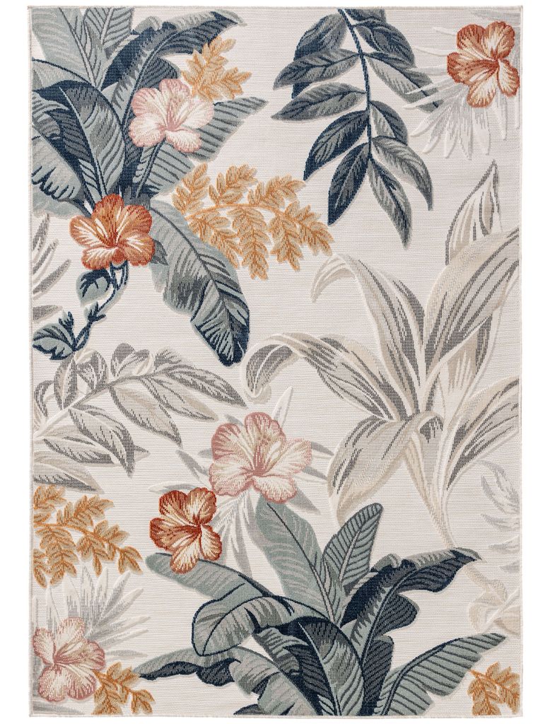 In- & Outdoor-Teppich Flora Multicolor 320x420 cm Outdoor Rechteckig Muster Kurzflor benuta