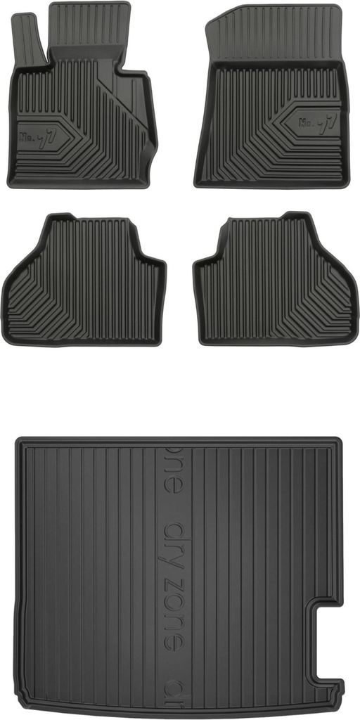 FROGUM Gummimatten Auto Fußmatten + Kofferraummatte für BMW X3 F25 2010-2017