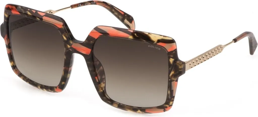Lunettes de soleil Police SPLG20 Homme - Monture Rectangulaire Noire