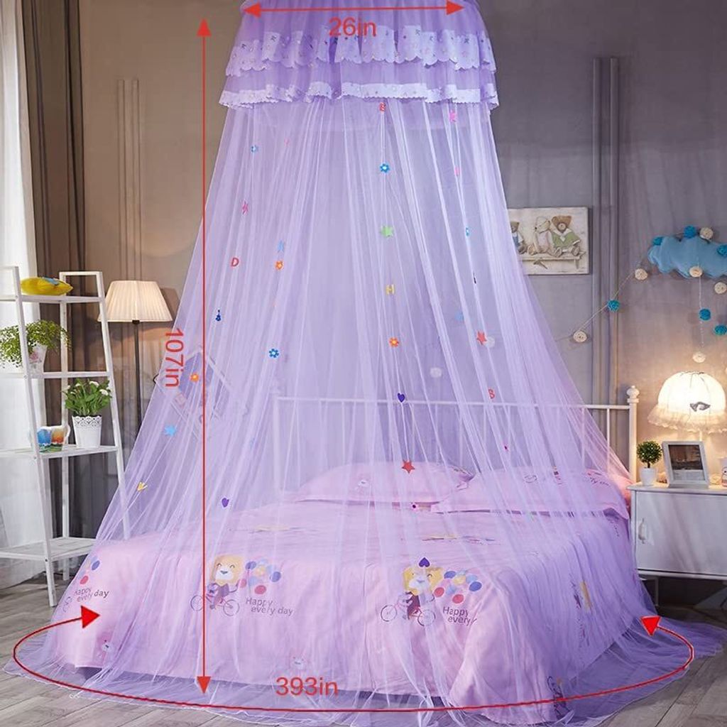 Moskitonetz,Prinzessin Mückennetz,Moskitonetz Kinderbett,Prinzessinen Baldachin Moskitonetz,Moskitonetz Prinzessin Bett,Prinzessinen Moskitonetz...