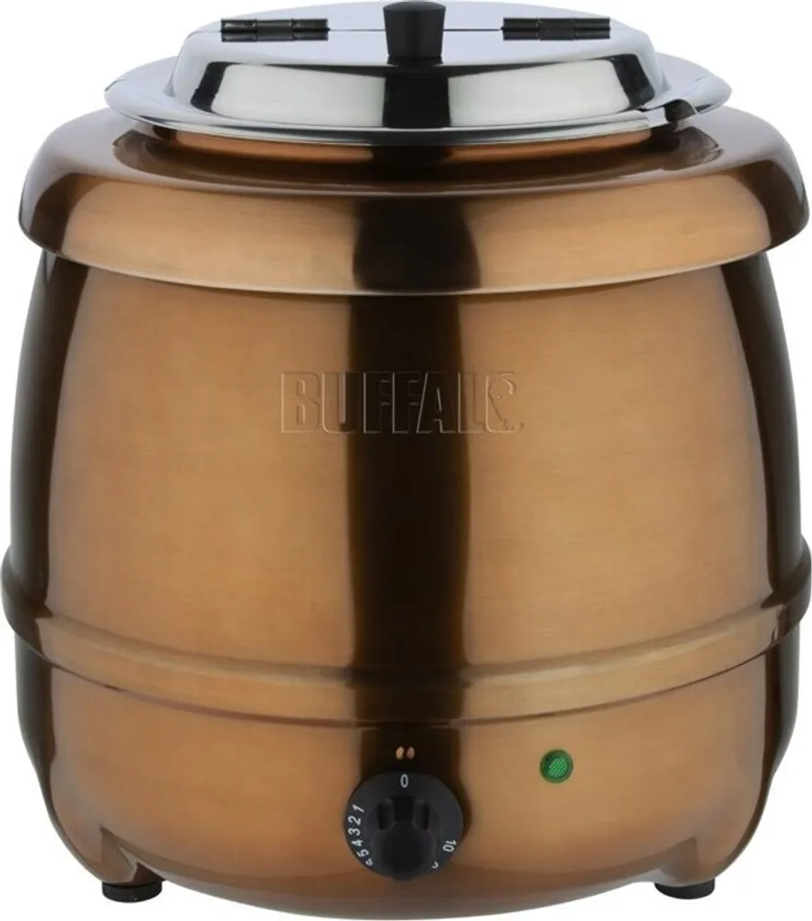Marmite à soupe Buffalo cuivre 10L : Gardez vos plats au chaud avec style