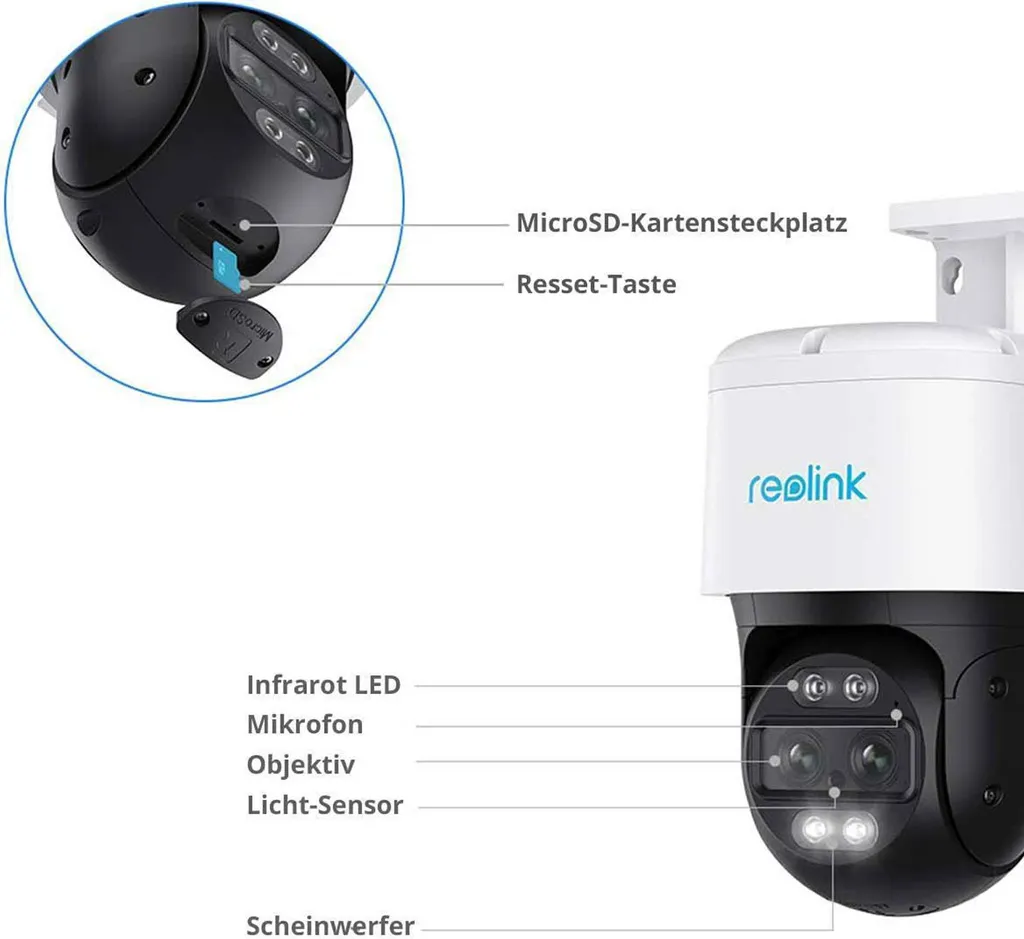 Caméra IP 4K Reolink TrackMix P760 Zoom Hybride et Suivi Automatique