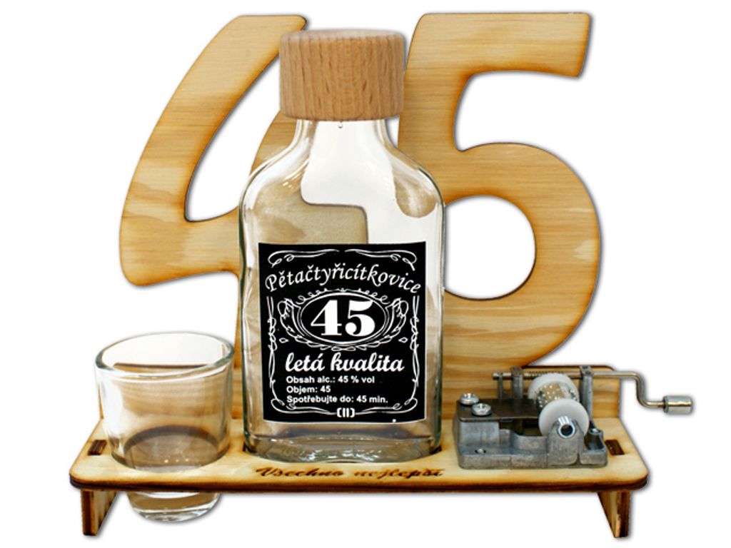 Značka na výročí 45 let s flašinetem Obrázek produktu 