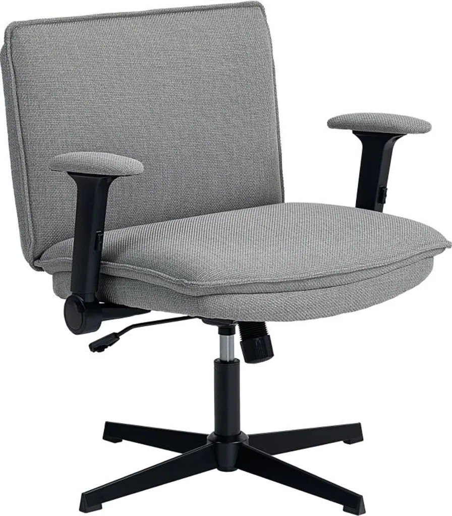 Chaise de bureau réglable Fortuna Lai avec accoudoirs relevables - Gris