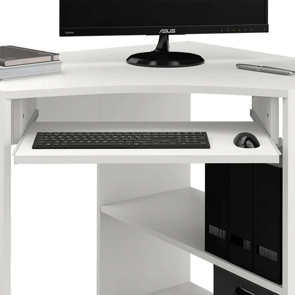 Vicco Scrivania angolare Odin, 83 x 76 cm, Bianco - 6