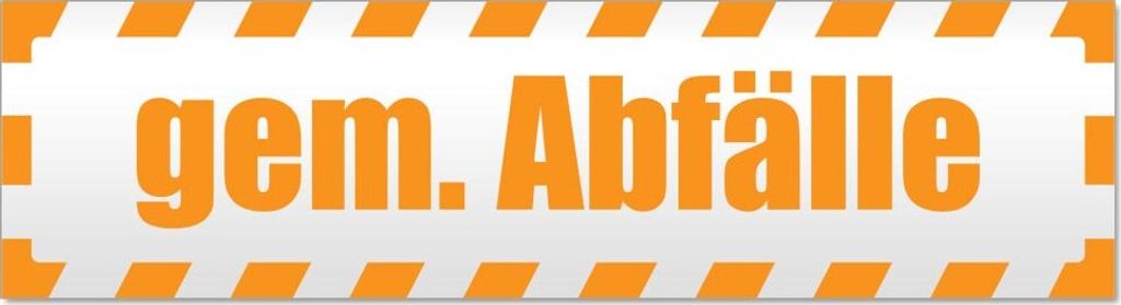 gem. Abfälle gestreift Magnetschild Schild magnetisch