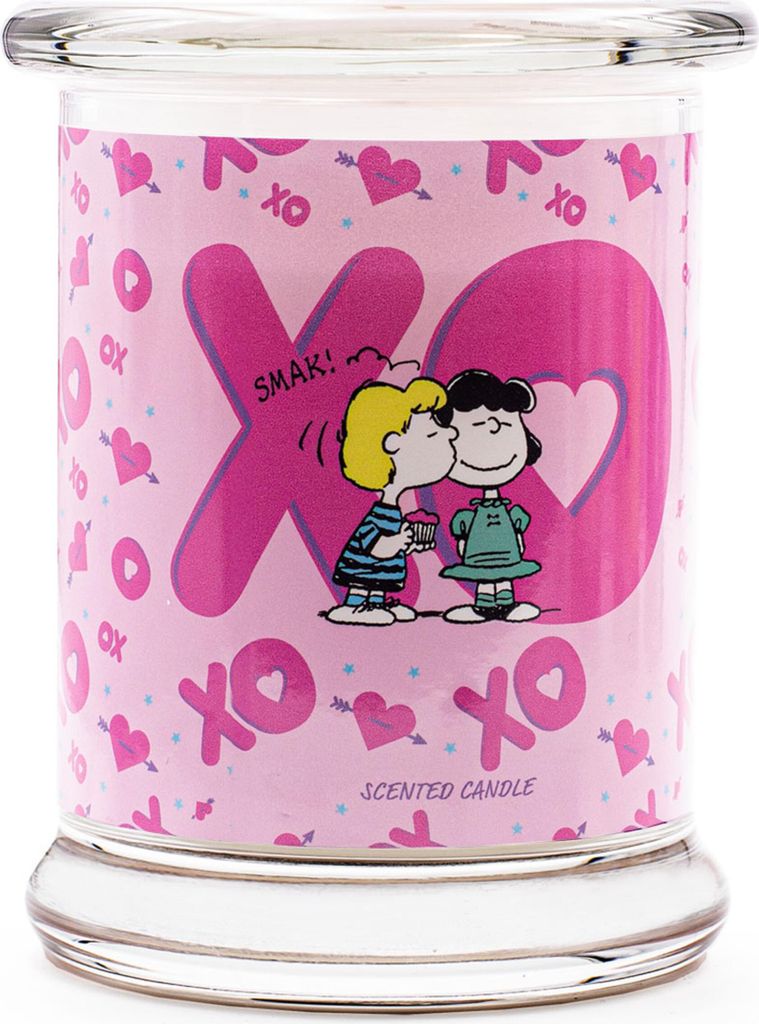 Duftkerze Peanuts™ XOXO, Apfel-Beere-Duft, Kerze im Glas, Produktbild 