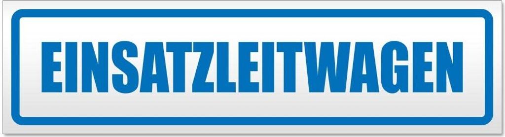 Kiwistar Einsatzleitwagen Magnetschild Schild magnetisch - 60cm Blau - Magnetfolie für Auto PKW Kfz
