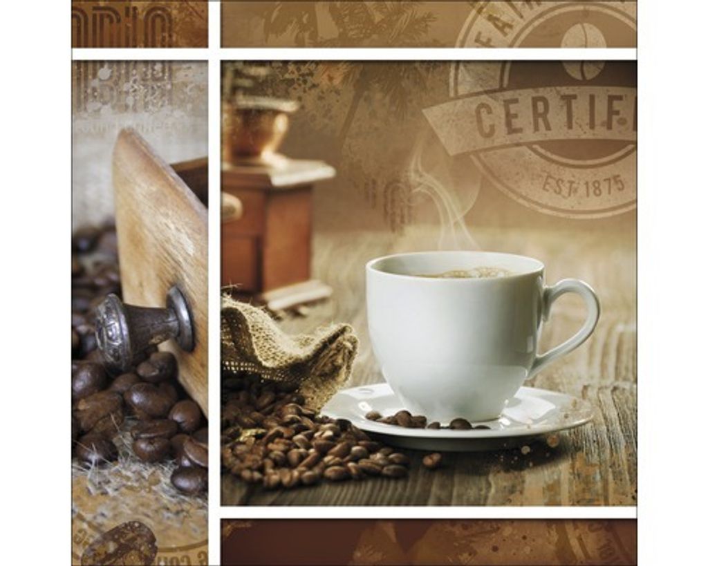 Glasbild Coffee Impressions I 30x30 cm