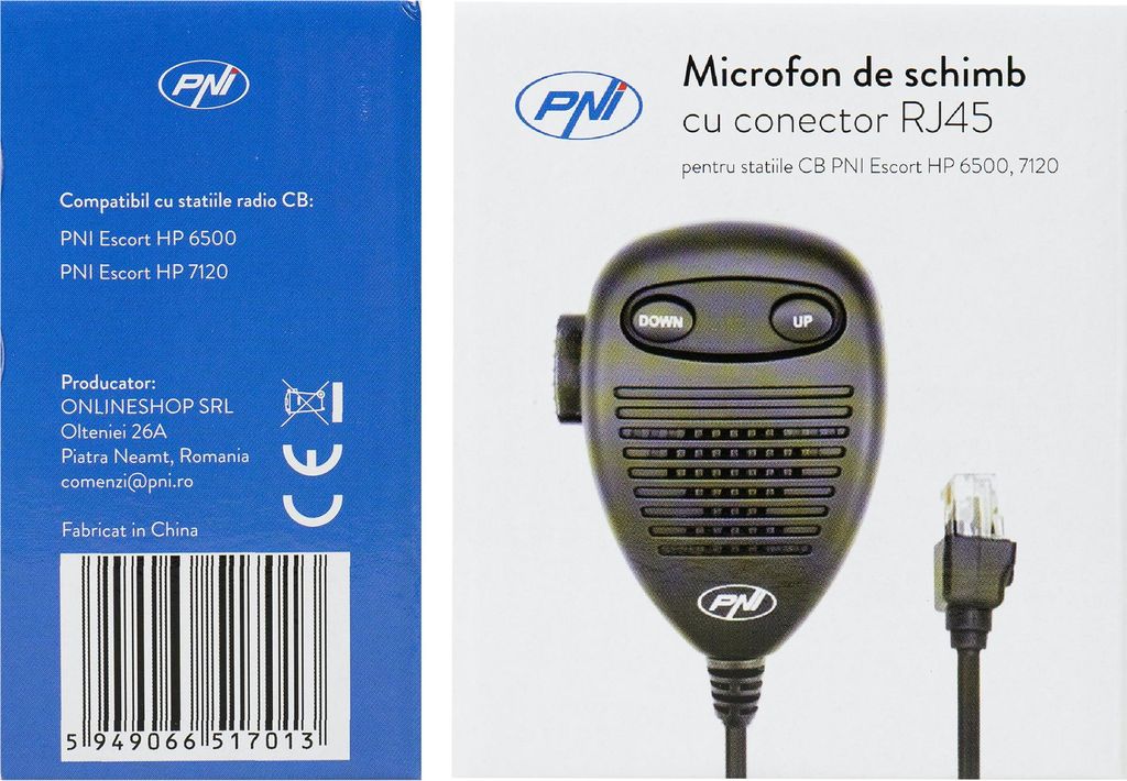 Ersatzmikrofon für CB-Radiosender PNI Escort HP 6500, PNI Escort HP 7120