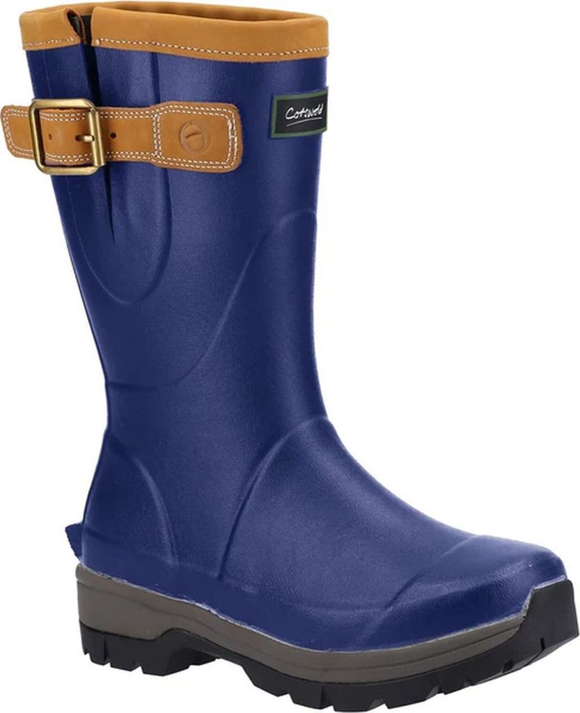 Cotswold - Herren/Damen Uni Gummistiefel "Stratus", Leder FS10257 (38 EU) (Marineblau)