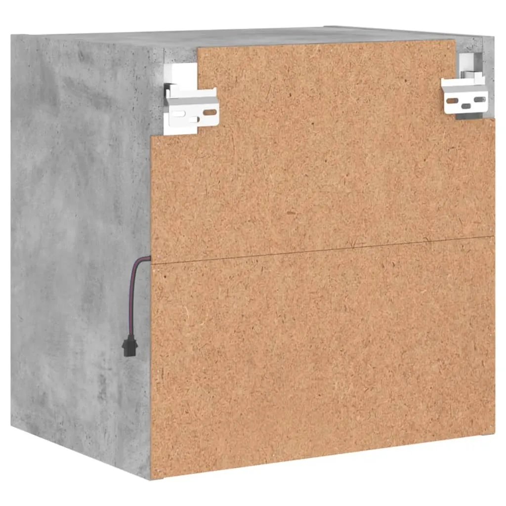 Comodino a Muro con LED Grigio Cemento - Robusto e Facile da Montare - 9