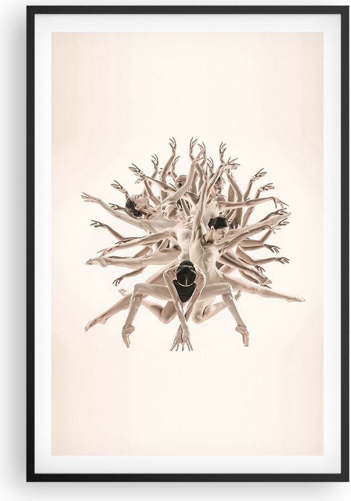 Gerahmtes Poster - Schwarzer Rahmen - Modern Stück Ballett - 61x91,5 cm - Wand Bild - Wanddeko - Wandbilder - Kunstposter - Wandposter - Bilderrah...