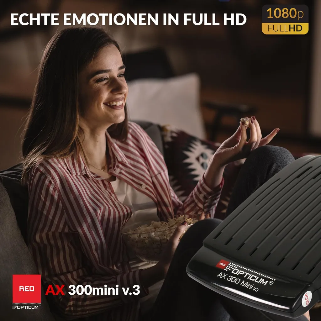 Décodeur Satellite Numérique HD AX 300 mini V3 - Format Compact Invisible - 4