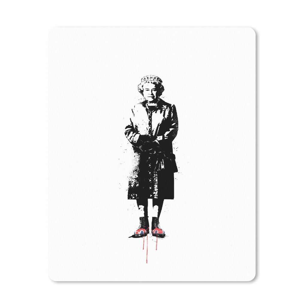 MuchoWow Mauspad Mousepad Frau - Schwarz - Weiß - England 30x40 cm - Mousepads - Maus Mat - Pad - Mausunterlage - Mausmatten