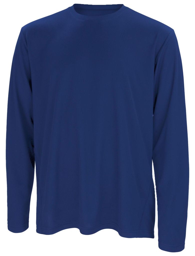 Spiro Herren T-Shirt Langarm Performance LT180 (XL) (Marineblau)