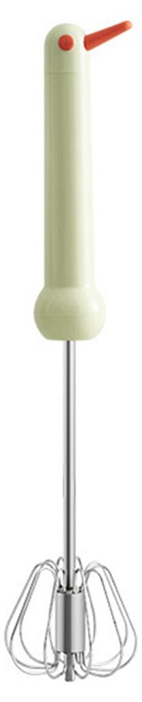 Schneebesen aus Edelstahl, halbautomatischer Handmixer mit Drehfunktion, manueller Rührer, Küchenhelfer zum Mixen, Schlagen und Rühren