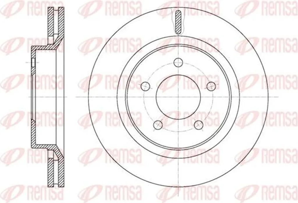 Disque de frein ventilé pour 300 M - Référence REMSA 61360.10 Robuste