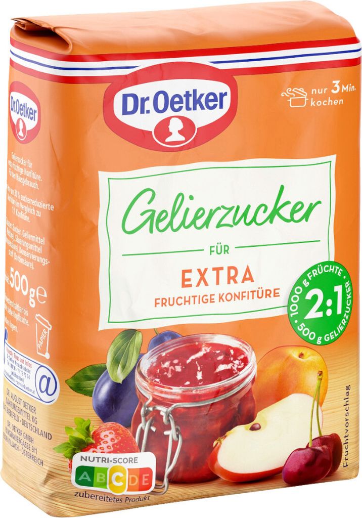 Dr. Oetker Extra Gelierzucker für extra fruchtige Konfitüre 500g