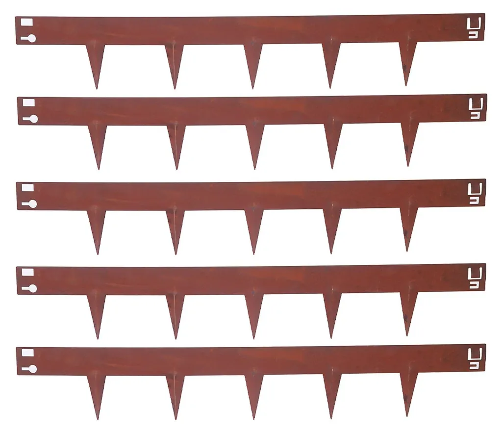 Bordure pelouse acier Corten flexible - Résistant et facile à installer