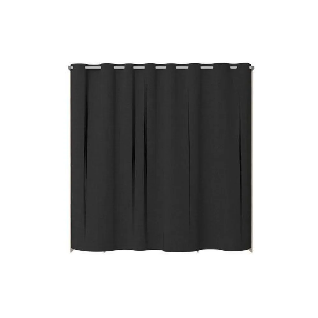 Armoire Dressing Extensible avec Rideau et Double Colonne de Rangement - 5