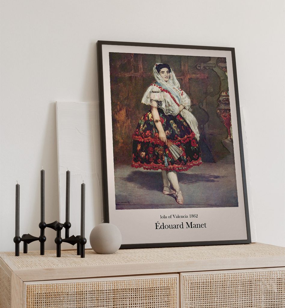 Poster Lola aus Valencia Manet, groesse_poster:70x100 cm, groesse_rahmen:birke 70x100 cm