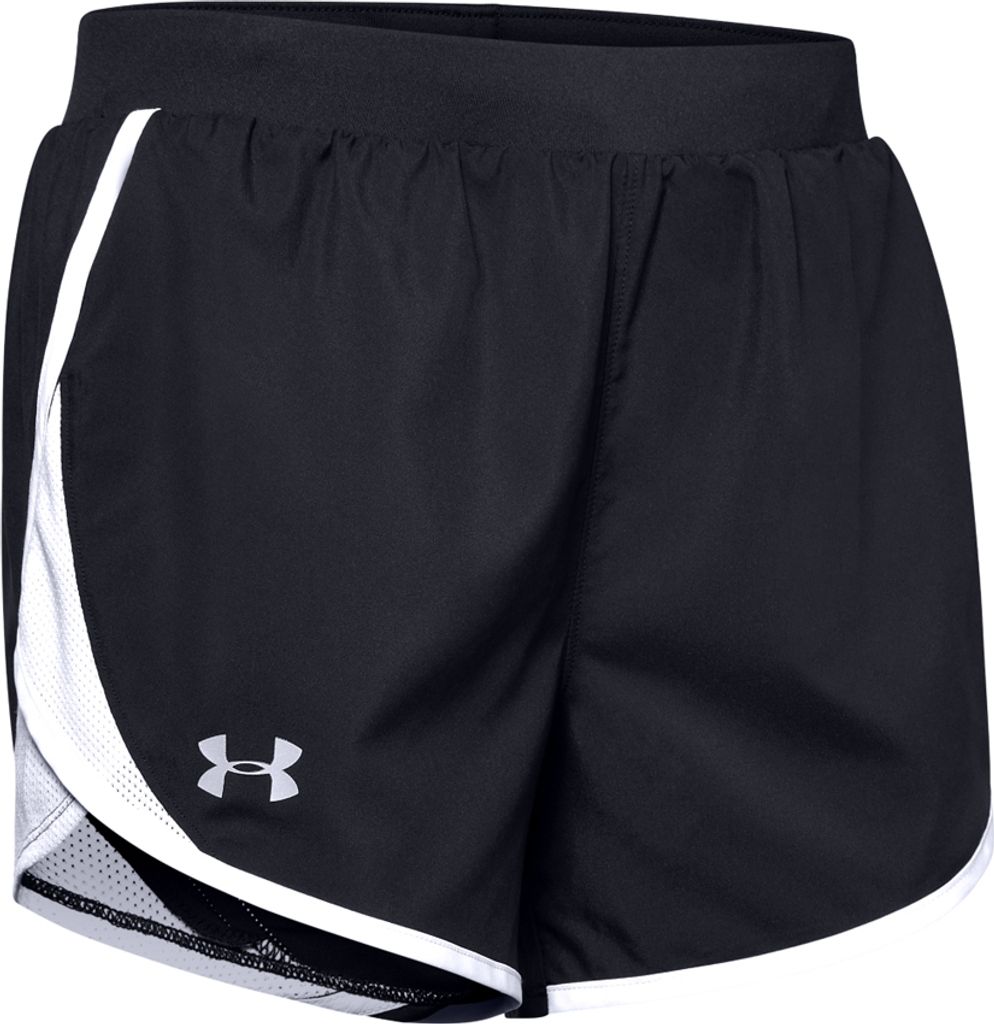 UNDER ARMOUR Fly By 2.0 Shorts Damen 002 - black/white/reflective L