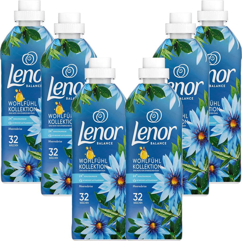 6 Flaschen Lenor Meeresbrise Weichspüler 6x  950ml für 228 Produktbild 1