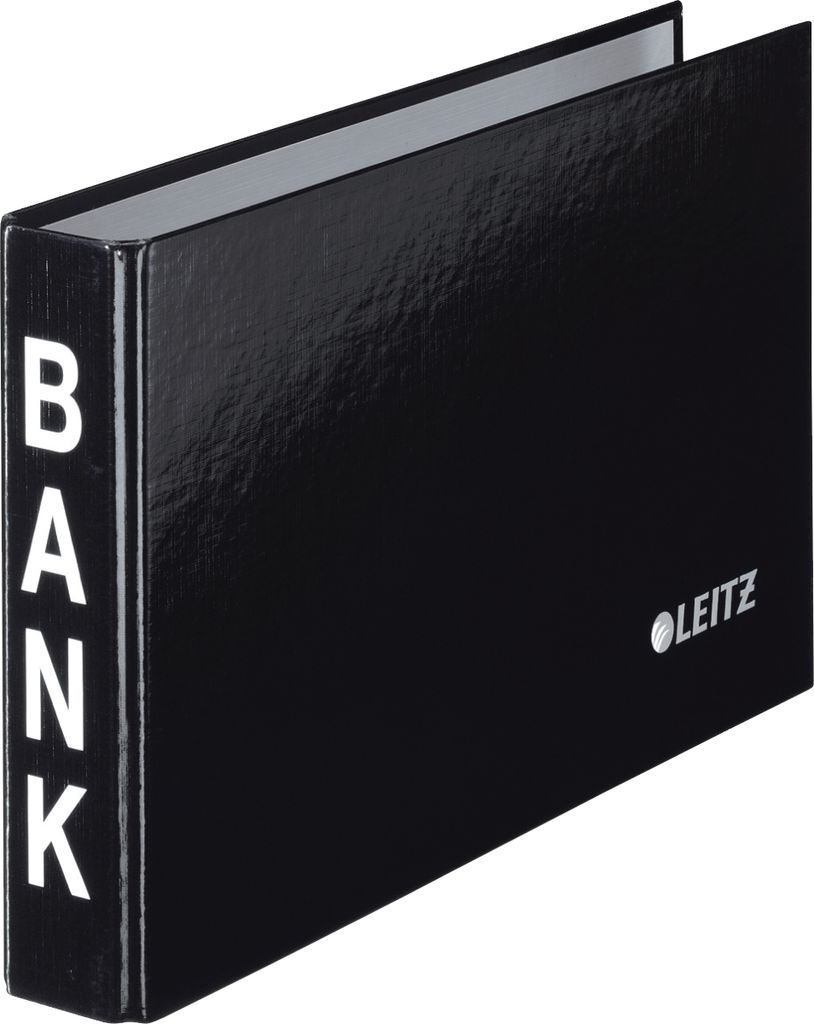 Bankordner 233x144x35mm schwarz Packung mit 6 Stück