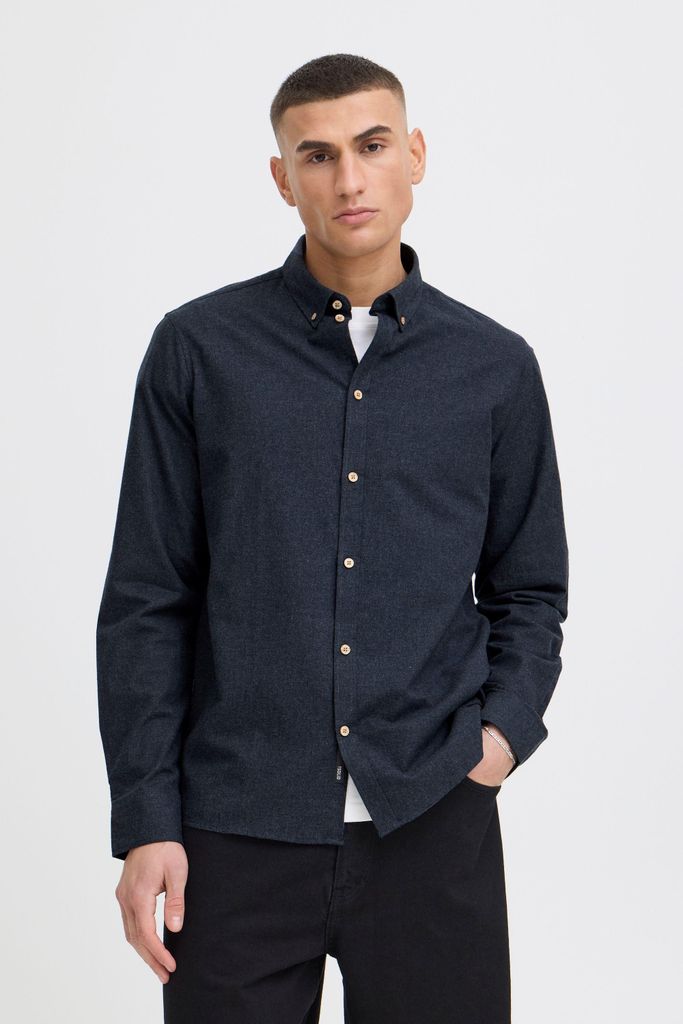 !Solid SDPete SH Herren Freizeithemd Hemd Basic Langarmhemd mit Button-Down-Kragen robuste Baumwoll-Polyester Qualität