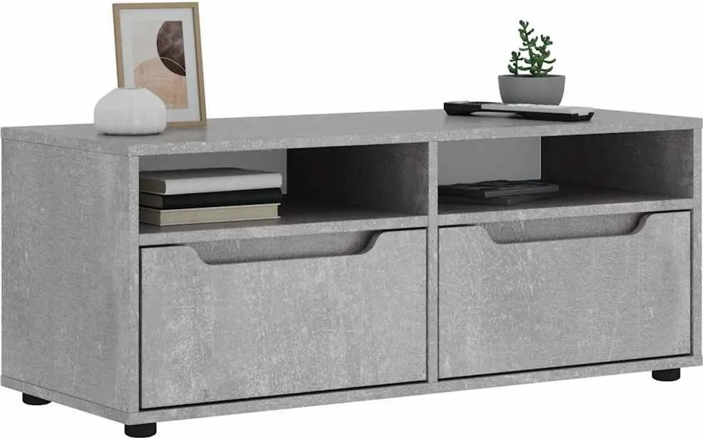 vidaXL Mobile TV VISNES grigio cemento 100x40x38 cm Materiale a base di legno - 2