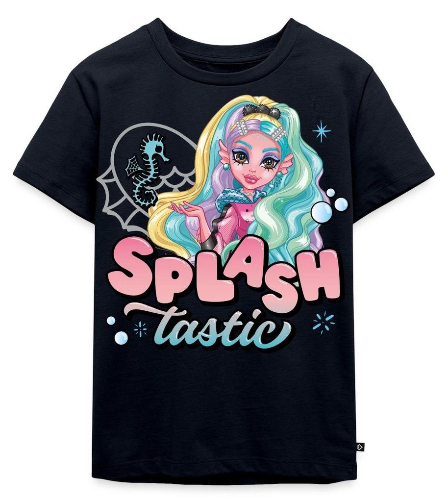 Spreadshirt Monster High Lagoona Blue Splashtastic Kinder Premium T-Shirt, 110/116 (4 Jahre), Navy