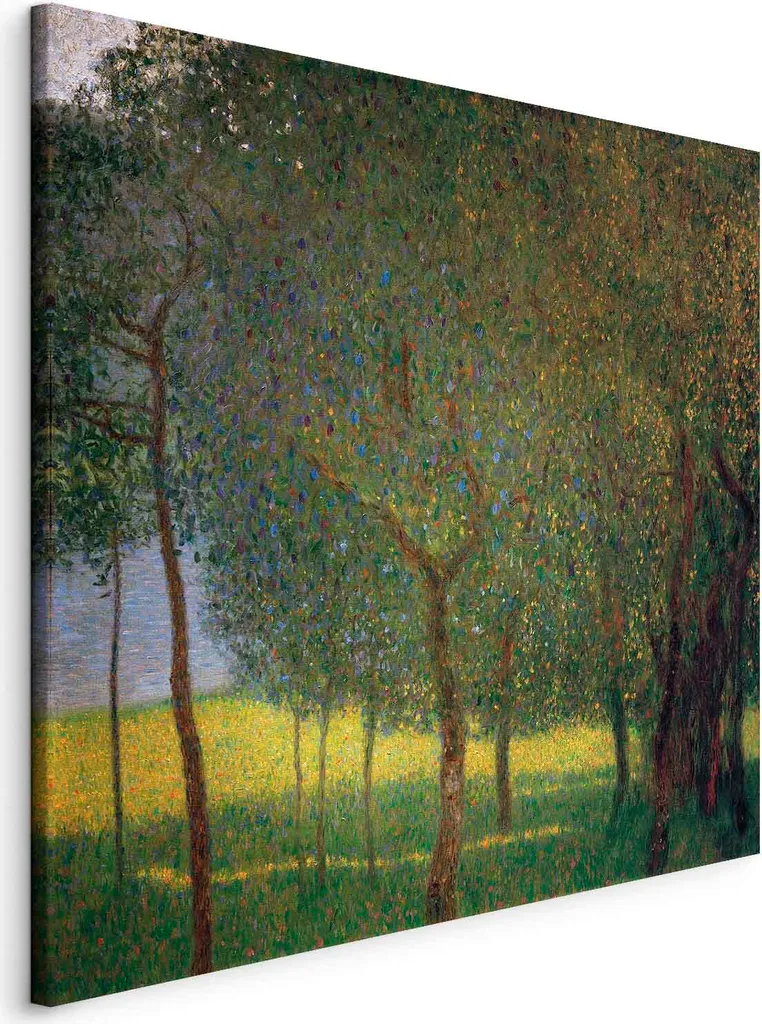 Quadro Tela 60x60 Klimt Alberi da Frutta - Offerta Riproduzione d'Arte