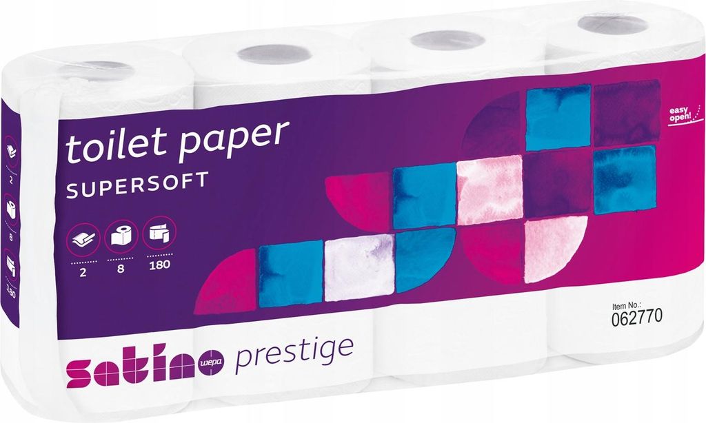 Toilettenpapier Wepa Satino Prestige Weiß – 8 Rollen