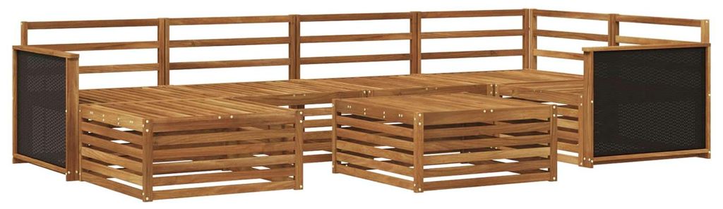 vidaXL Outdoor-Sofagarnitur 7 pcs Natur