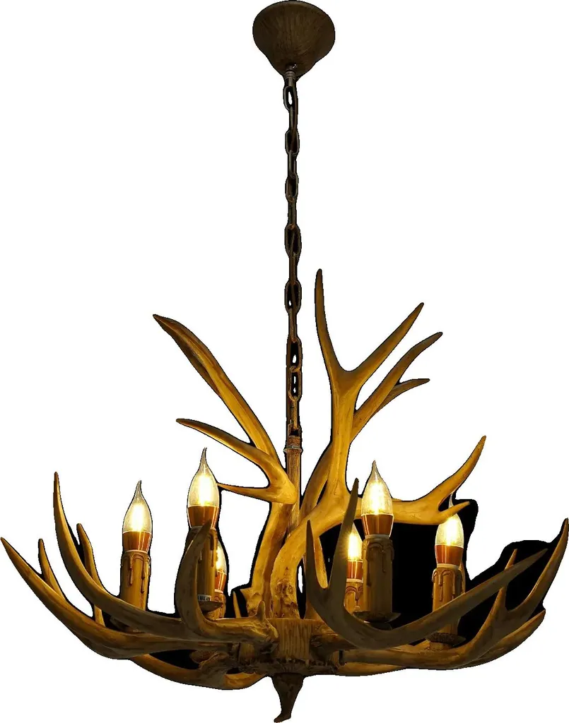 Lustre réglable pour hauts plafonds, éclairage 25 m² en résine et métal