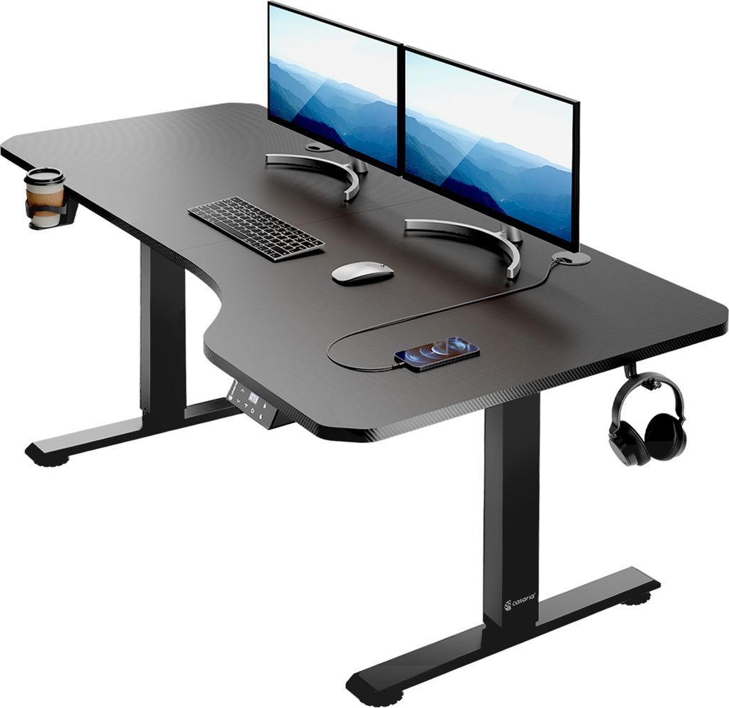 Casaria Bureau réglable en hauteur électrique Noir 160cm Image du produit 