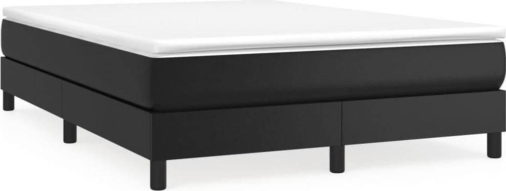 vidaXL Boxspringbettgestell Schwarz 140x190 cm Kunstleder