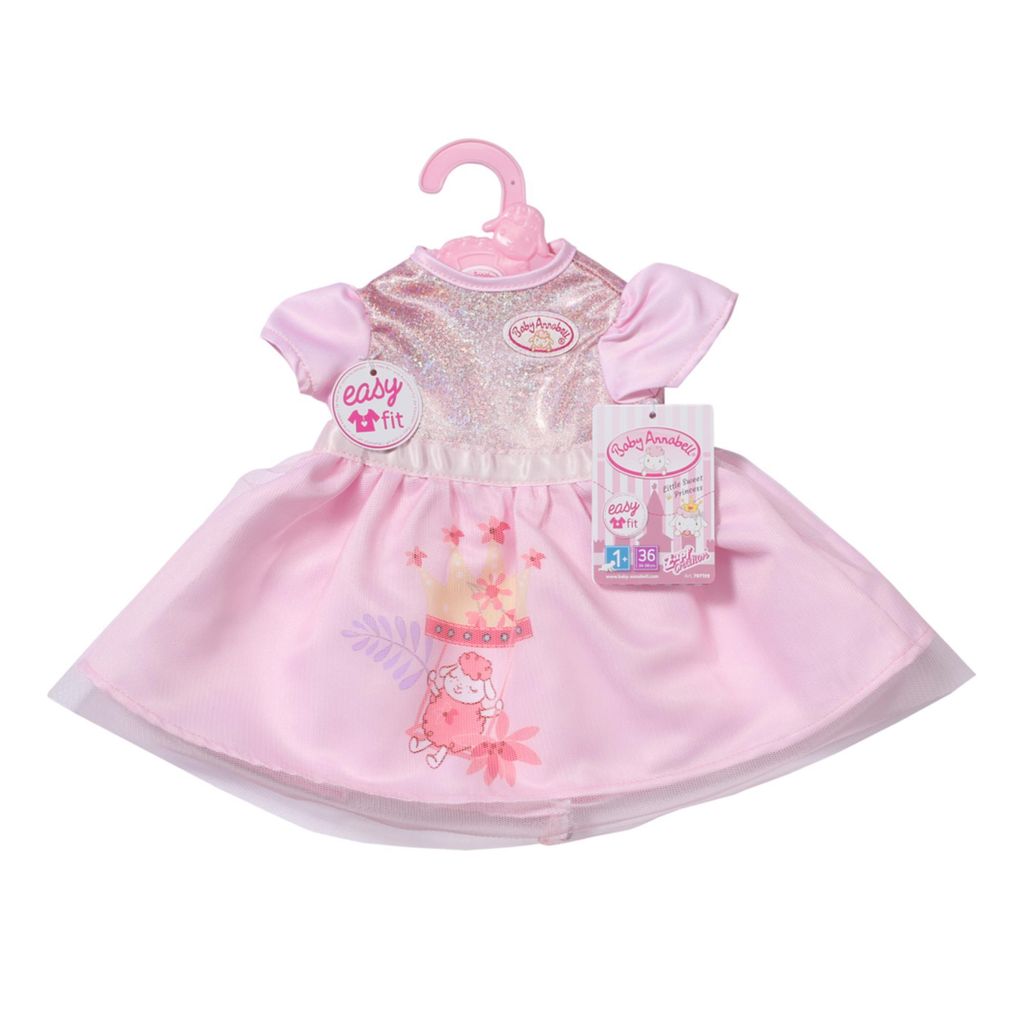 Baby Annabell Little Sweet Kleid 36cm - Puppenkleid Prinzessin mit Kleiderbügel