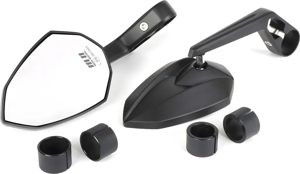Rétroviseur Moto Nostra 1401 Aluminium Anodisé Noir Mat Homologué CE