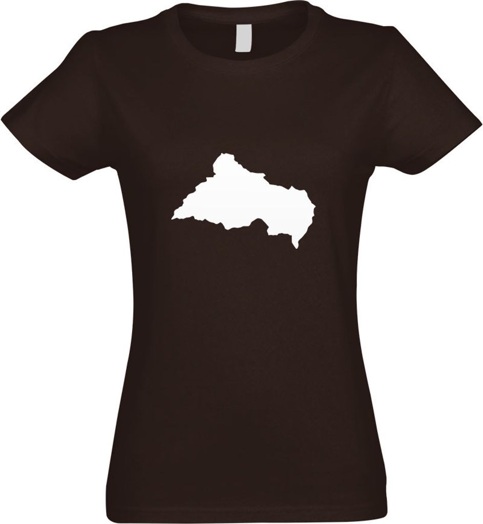 Kiwistar - T-Shirt tailliert - Damen - Chocolate - Zentralafrikanische Republik - mit Motiv Bedruckt - Funshirt Design - Sport - Freizeit - Damen - M