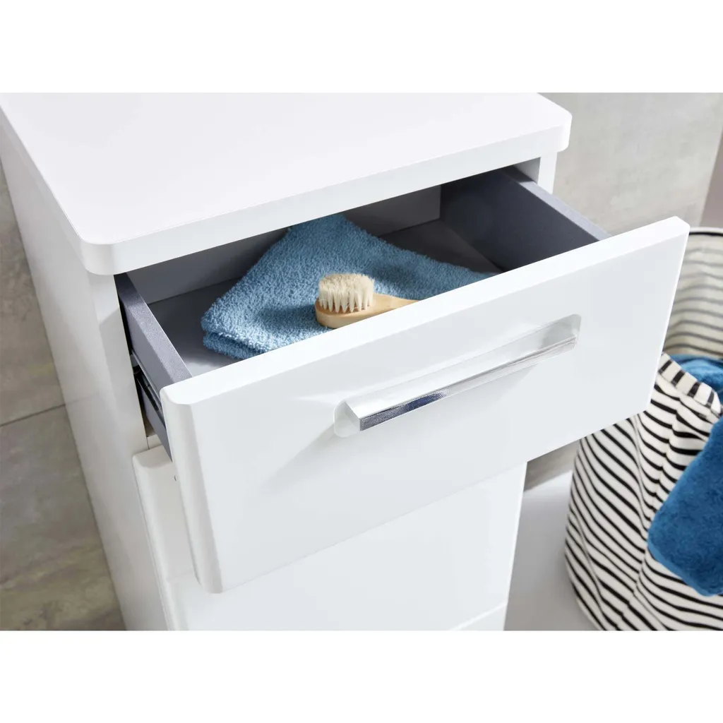 Support de Lavabo Blanc Mat 60cm - Structure Renforcée et Gain de Place - 9
