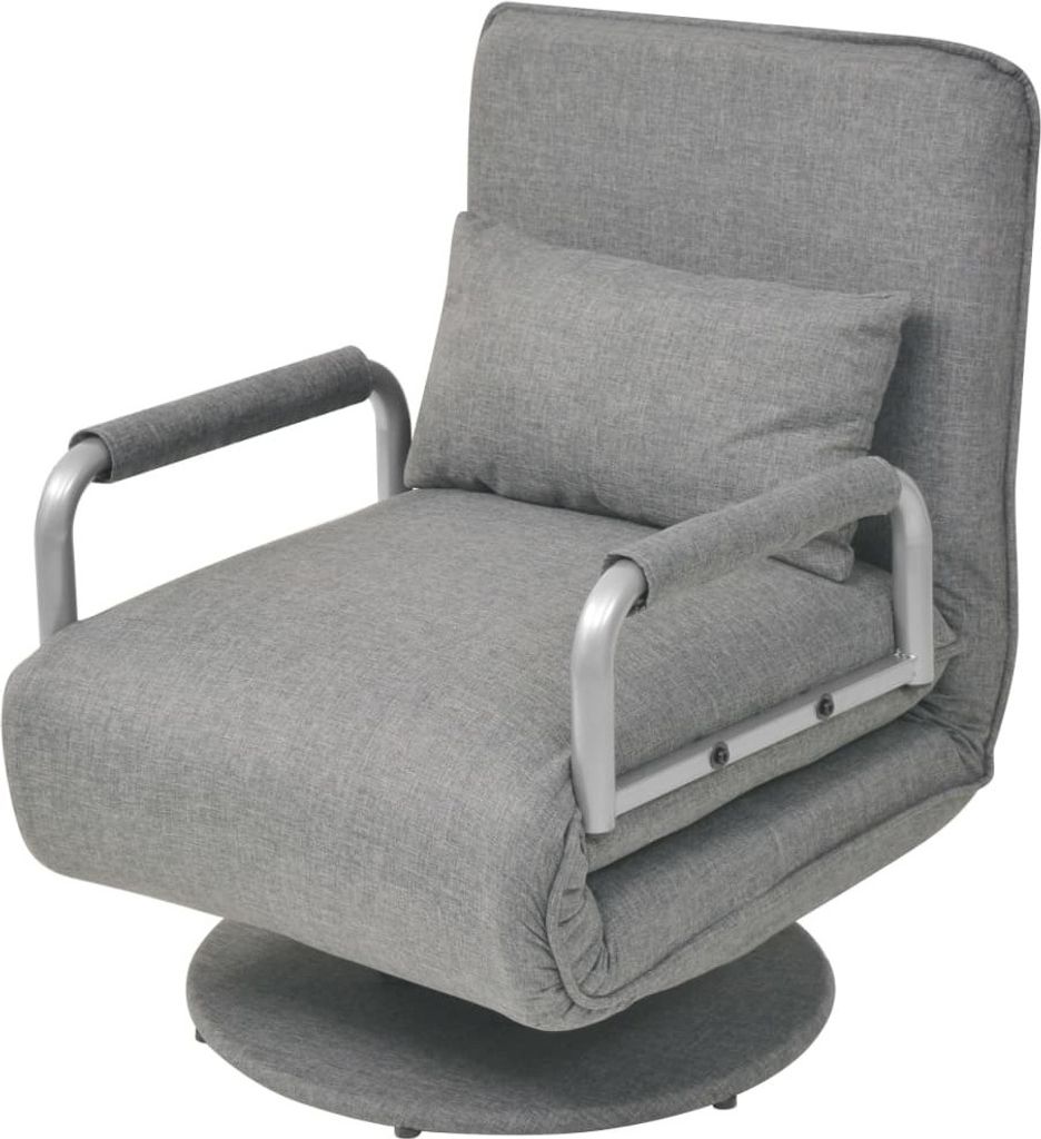 Drehstuhl und Schlafsofa Hellgrau Stoff , Klassische Sessel Design 2024